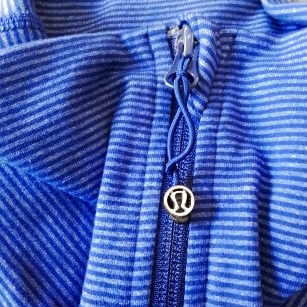 Lululemon Athletica Pigment Blue/Purple Tonka Stripe In Stride Jacket - 8 - Picture 14 of 14
